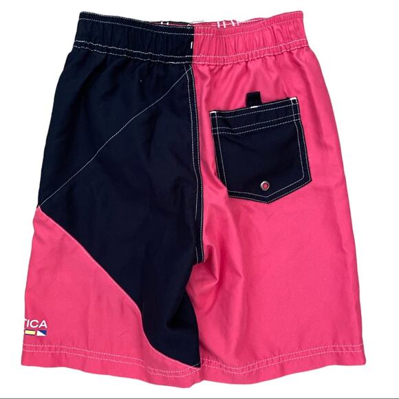 Nautica Blue & Pink Swim Surf Shorts Size 7 or Large - Picture 2 of 2